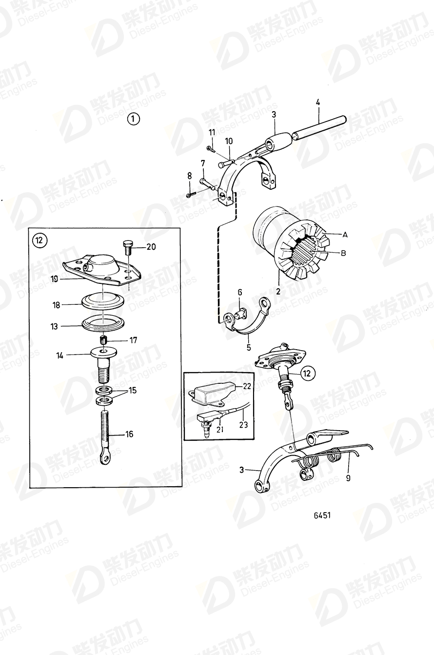 volvo penta Hexagon nut 957018 Drawing volvo penta Hexagon nut 957018 Drawing